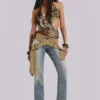 Strap-Up-Jeans in Stonewash