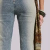 Strap-Up-Jeans in Stonewash