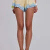 Sugar Satin-Spitzen-Minishorts