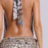 Syrienna rückenfreies Minikleid mit Muscheln