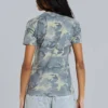T-Shirt mit Totenkopf-Camouflage-Print