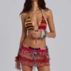 Talina Mini-Skort mit Fransen