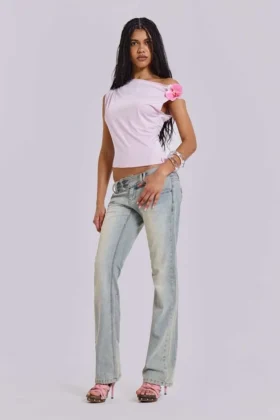 „Thirteen“-Jeans in heller Waschung