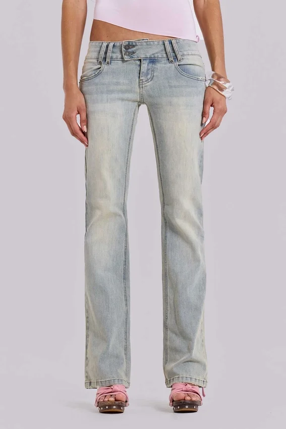 „Thirteen“-Jeans in heller Waschung