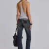 Tori-Jeans mit Low-Rise-Schnitt, Bootcut und Distressed-Effekt aus Spitze