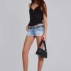 Transparentes Henley-Tanktop in Schwarz