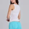 Transparentes Henley-Top in Weiß