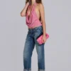Cooper Crop-Jeans mit Verzierungen
