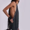 Vadra rückenfreies Minikleid mit Fransen