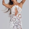 Verbena Patchwork-Häkel-Minikleid