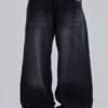 Verwaschene schwarze Colossus Jeans