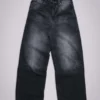 Verwaschene schwarze Colossus Jeans