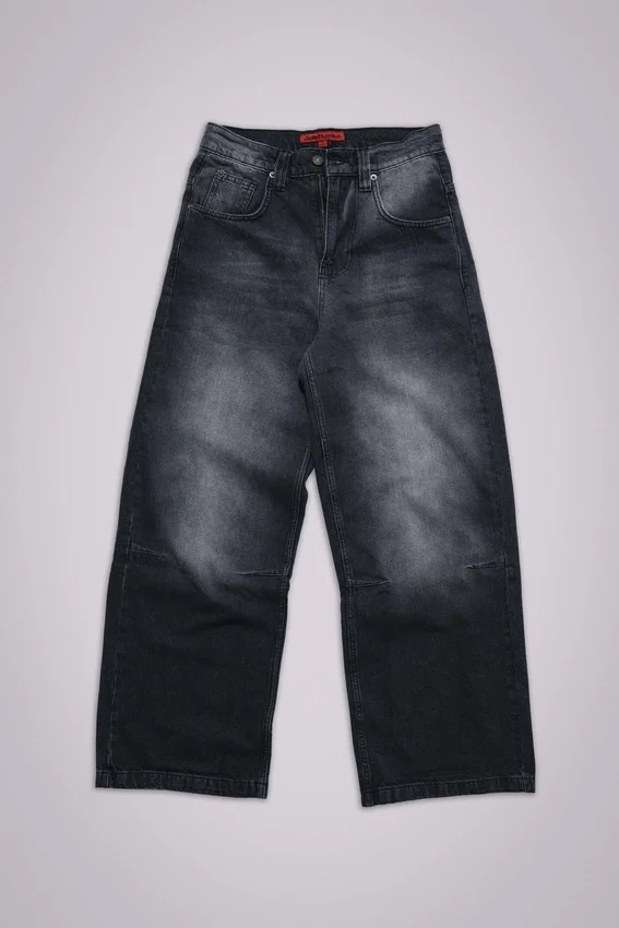 Verwaschene schwarze Colossus Jeans
