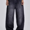 Verwaschene schwarze Colossus Jeans