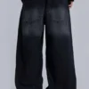 Verwaschene schwarze Colossus Jeans