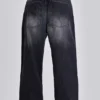 Verwaschene schwarze Colossus Jeans