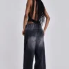 Verwaschene schwarze Colossus Jeans
