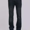 Verwaschene schwarze Drain-Jeans