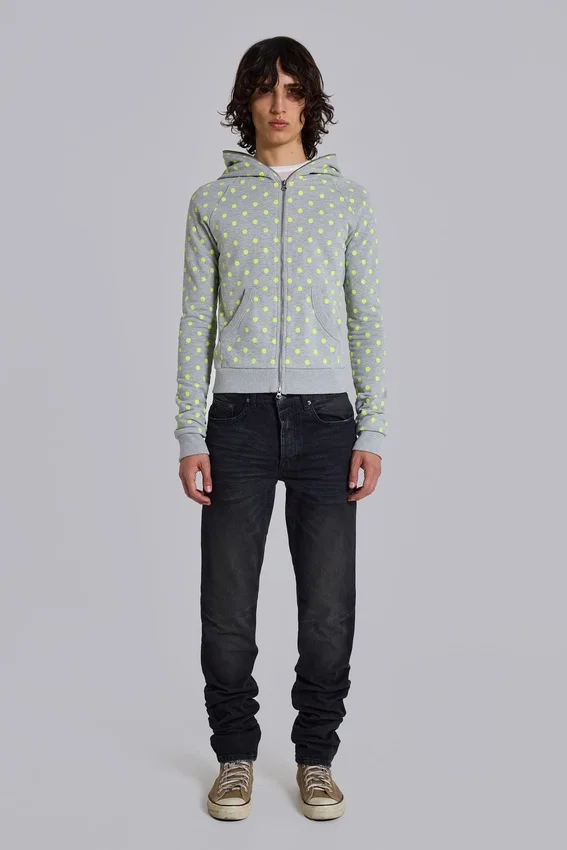 Verwaschene schwarze Drain-Jeans