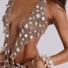 Vida – Rückenfreies Häkel-Maxikleid mit Muscheln