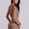 Vida – Rückenfreies Häkel-Maxikleid mit Muscheln