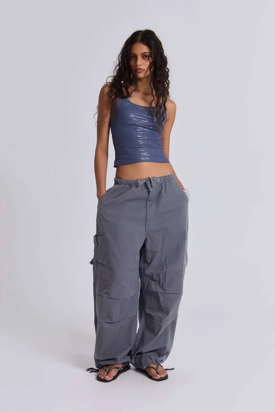 Vintage-graue Parachute-Cargohose