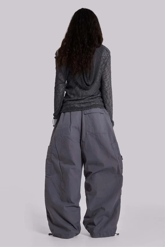 Vintage-graue Parachute-Cargohose