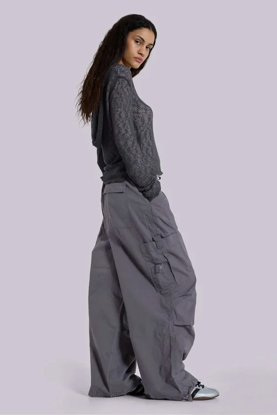 Vintage-graue Parachute-Cargohose