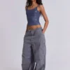 Vintage-graue Parachute-Cargohose