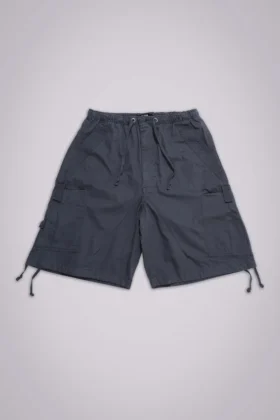 Vintage Grey Parachute Cargo-Shorts