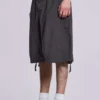 Vintage Grey Parachute Cargo-Shorts