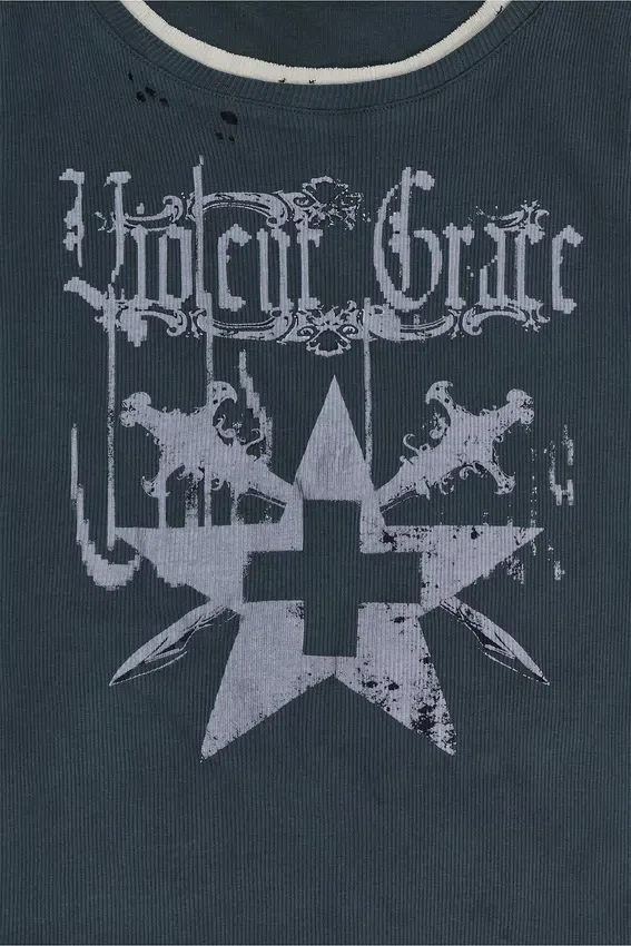 Violent Grace geripptes Unterhemd
