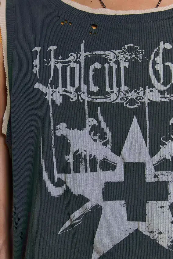 Violent Grace geripptes Unterhemd