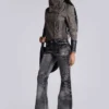 Washed Black Drift Bootcut-Jeans