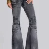 Washed Black Drift Bootcut-Jeans