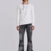 Washed Black Drift Bootcut-Jeans