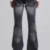 Washed Black Drift Bootcut-Jeans