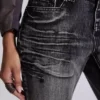 Washed Black Drift Bootcut-Jeans