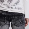 Washed Black Drift Bootcut-Jeans