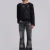 Washed Black Drift Bootcut-Jeans