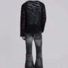 Washed Black Drift Bootcut-Jeans