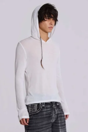 Weißer „Marl Mist“-Hoodie
