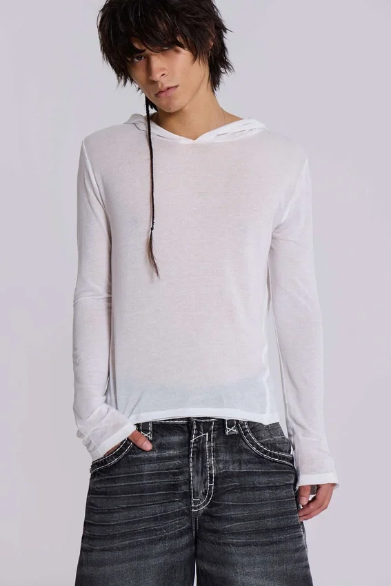 Weißer „Marl Mist“-Hoodie