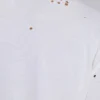 Weißes, bedrucktes, kurzes T-Shirt