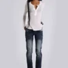 White Haze Henley-Oberteil