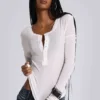 White Haze Henley-Oberteil