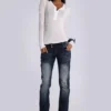 White Haze Henley-Oberteil