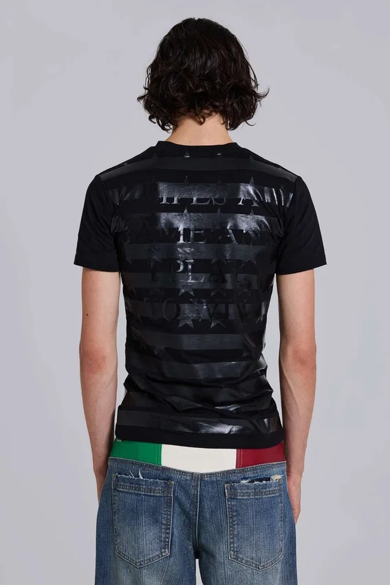 „Winner“ T-Shirt mit V-Ausschnitt