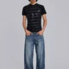 „Winner“ T-Shirt mit V-Ausschnitt