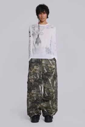 Woodland Camo Parachute Pants